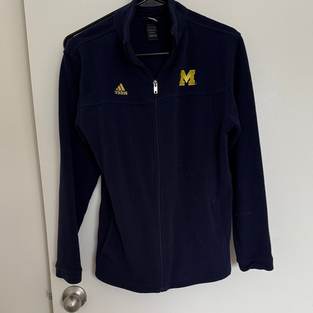 Adidas Dark Blue Jacket with Yellow Accents